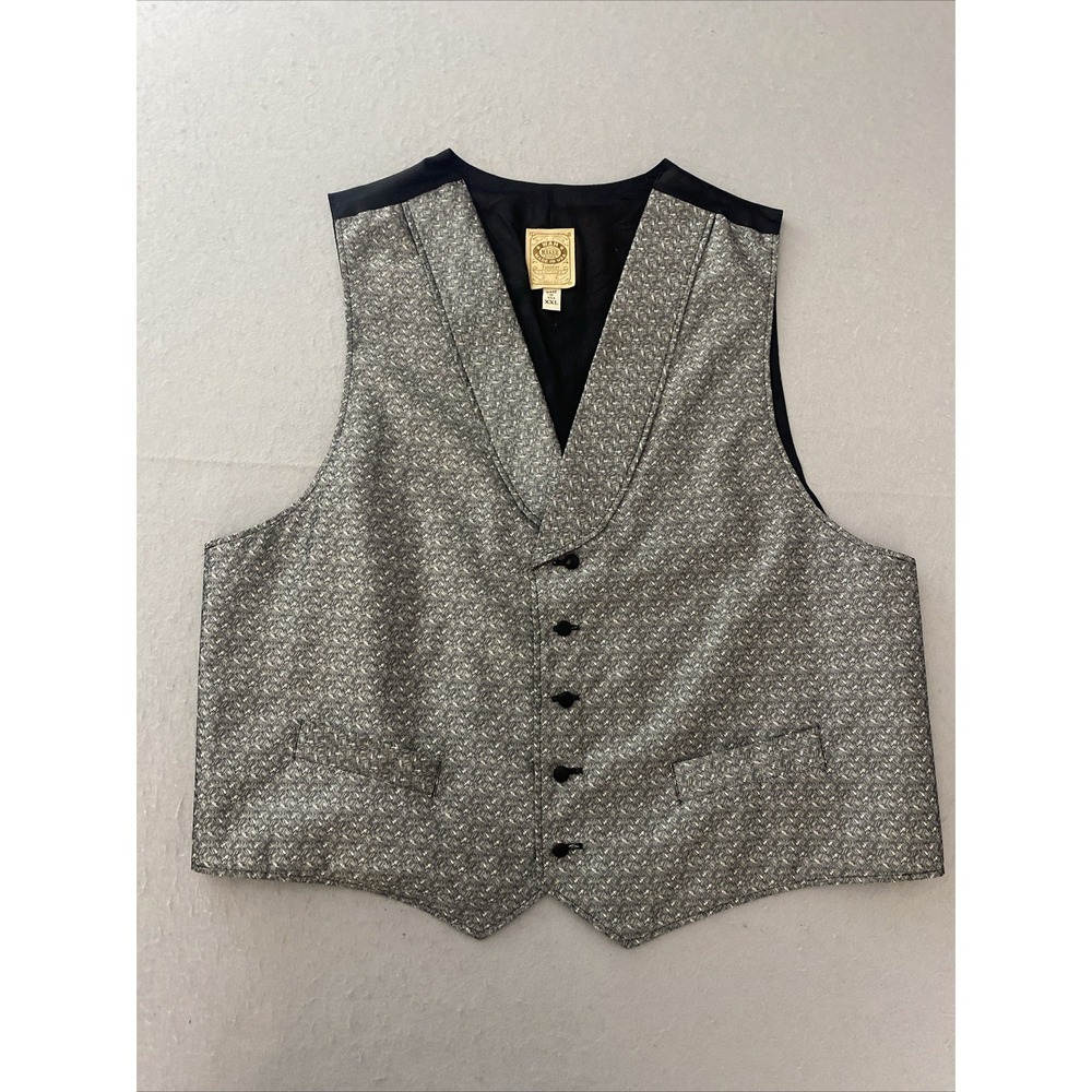 WAH MAKER Frontier Clothing Western Gentleman's Vest Silver Men's Size XXL USA